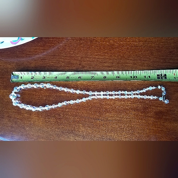 Aurora Borealis Vintage Crystal Necklace 1950's STUNNER - Picture 7 of 13